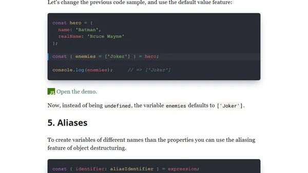 How to Use Object Destructuring in JavaScript