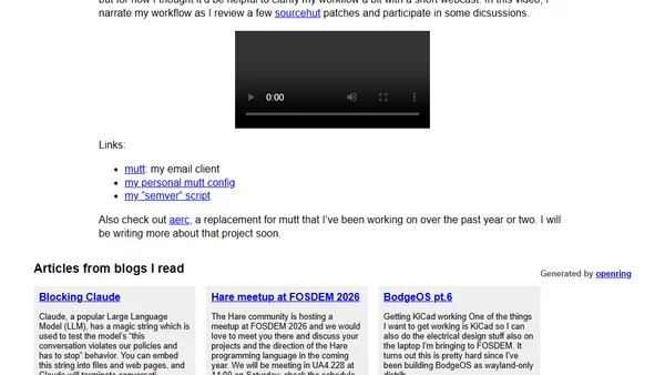 Webcast: Reviewing git & mercurial patches with email