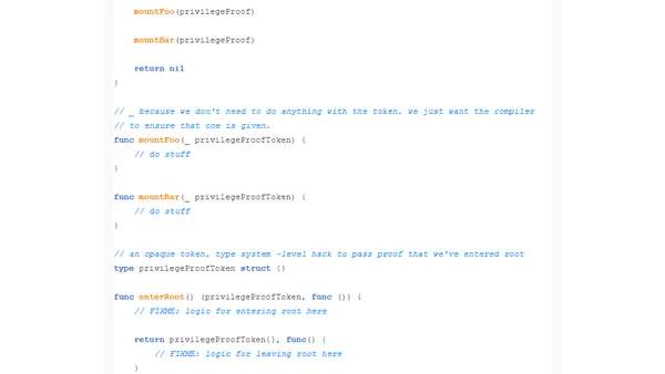 Programming pattern for ensuring a function is called as root