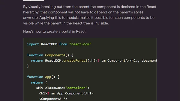 React Portals Simplified | What It Is, How to Use It
