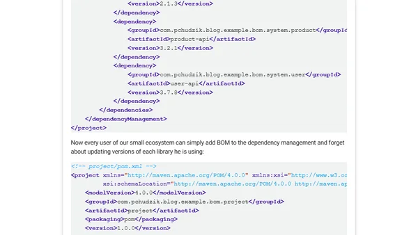 Dependencies BOM