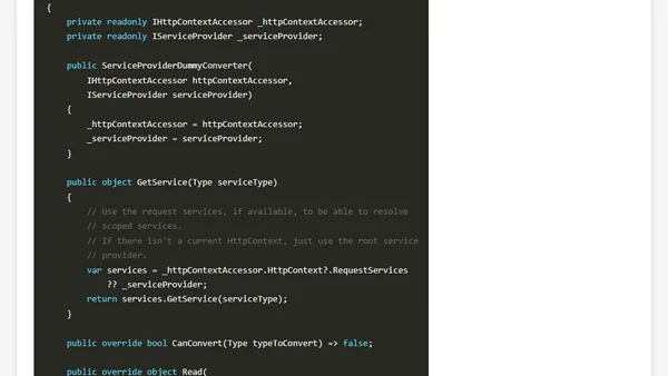 Inject a service into a System.Text.Json converter