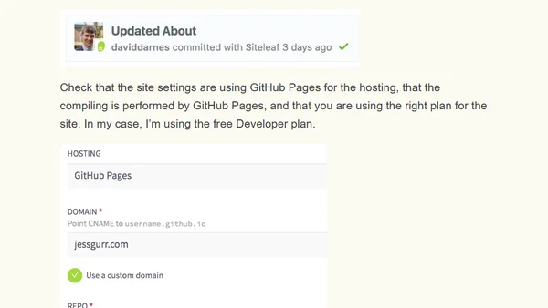Adding Siteleaf to a GitHub Pages site