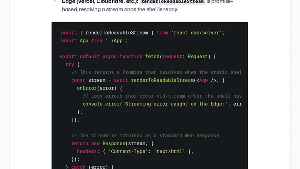 Goodbye, Slow-Motion Tortoise: A Deep Dive into SSR Streaming