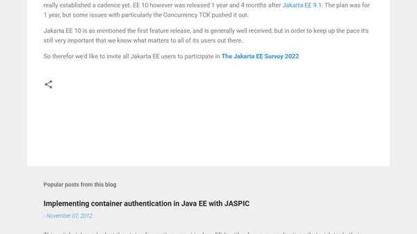 Jakarta EE Survey 2022