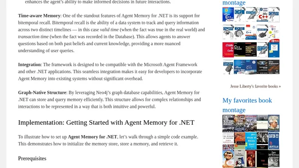 An Overview of Agent Memory for .NET