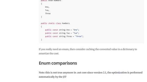 Performance best practices in C#