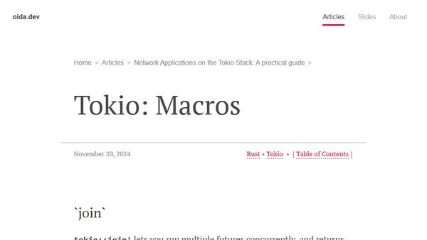 Tokio: Macros