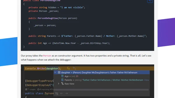 DebuggerTypeProxy - Displaying complex states in the debugger