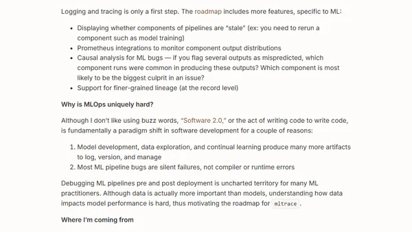 Introducing mltrace