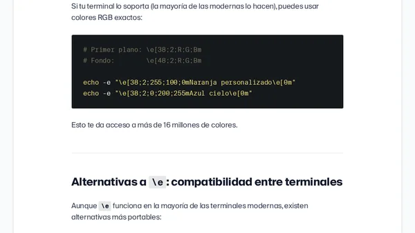 Agregar colores a los scripts de Bash