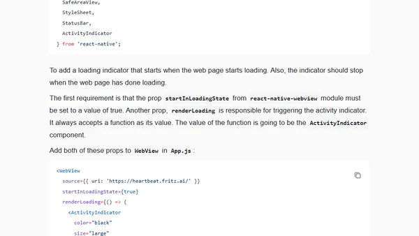 How to handle navigation in WebViews in a React Native app