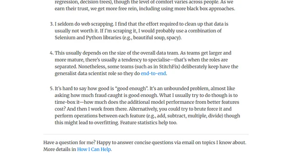 Mailbag: Qns on the Intersection of Data Science and Business