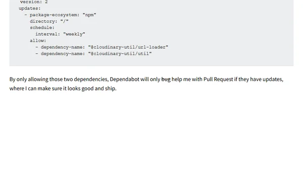 Automatically Update npm Package Dependencies with Dependabot