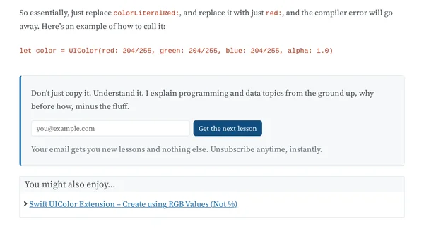 Swift 4 Upgrade Error: ‘init(colorLiteralRed:green:blue:alpha:)’ is unavailable