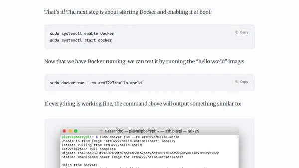Yes, you can run Docker on Raspbian