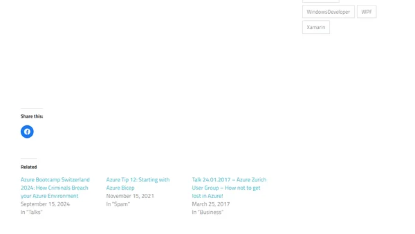 Azure Zurich User Group Meetup – How Criminals Breach your Azure Environment