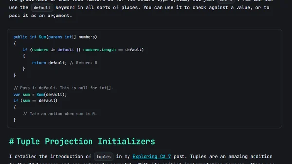 Perusing C# 7.1