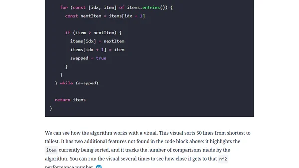 Algorithms: Bubble Sort