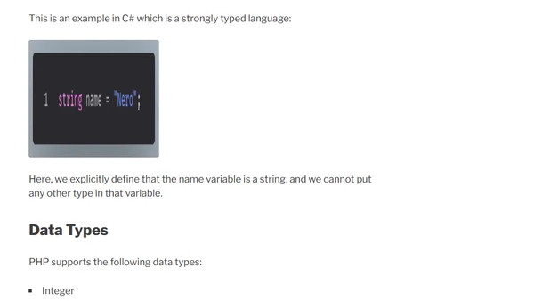 Exploring Data Types in PHP with examples
