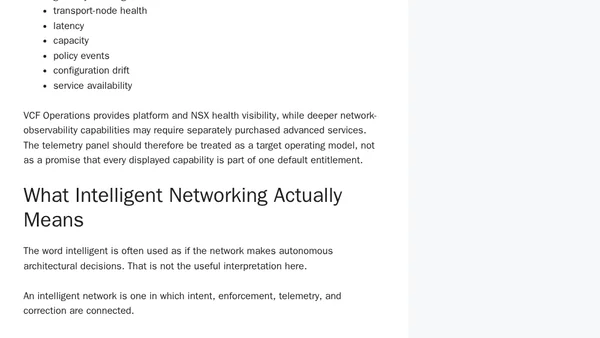 VCF NSX 9.1: How Intelligent Networking Becomes the Private Cloud Control Fabric