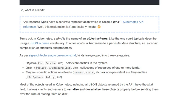 Working with Kubernetes API - Resources, Kinds, and Objects