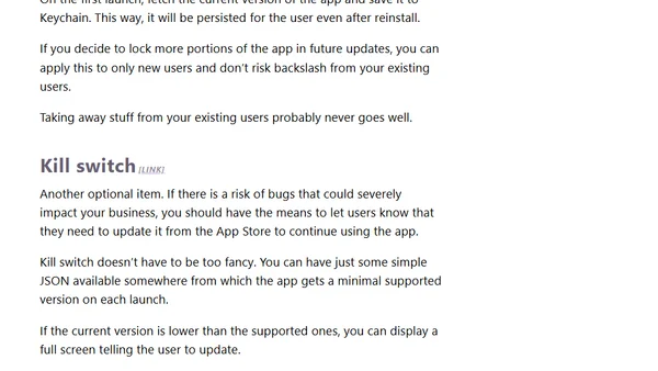 Stuff to implement before you launch on App Store