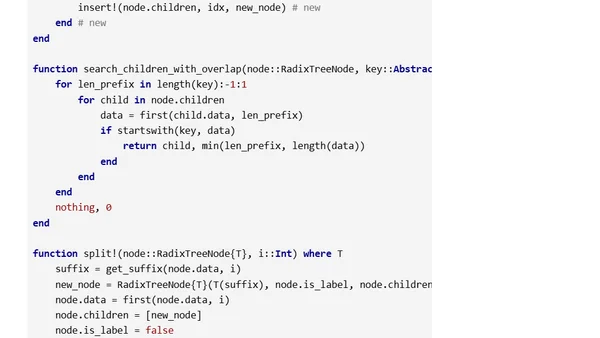 Radix Tree in Julia