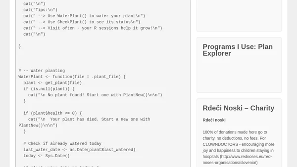Little useless-useful R functions – Desk plant simulator
