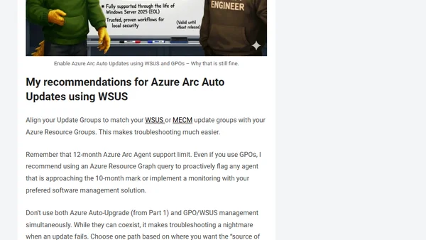 Azure Arc – Enable Azure Arc Auto Updates using WSUS and GPOs