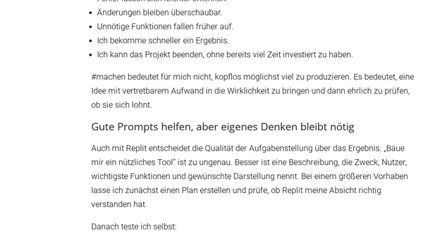 Mit Replit vom Gedanken zum funktionierenden Prototyp