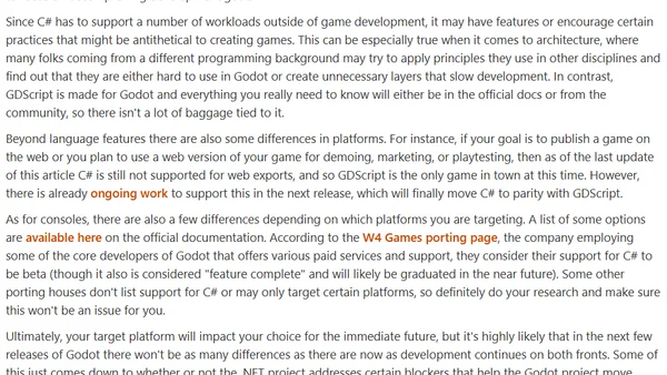 Choosing Between C# and GDScript in Godot