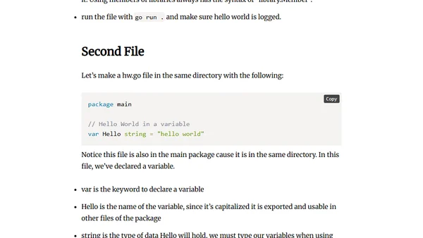 Go/Golang 101 - The Syntax and Basics