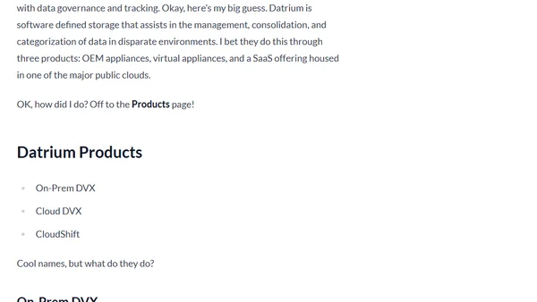 Cloud Field Day – Datrium