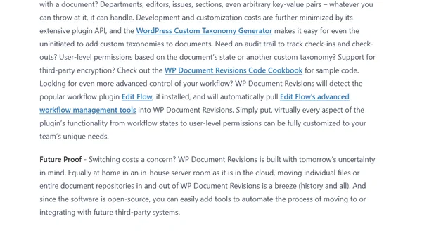 WP Document Revisions — Document Management and Version Control for WordPress