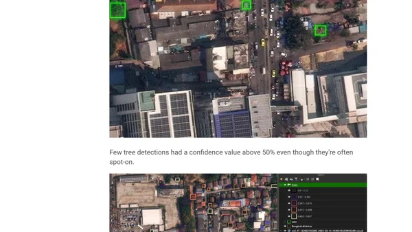 GeoDeep's AI Detection on Maxar's Satellite Imagery