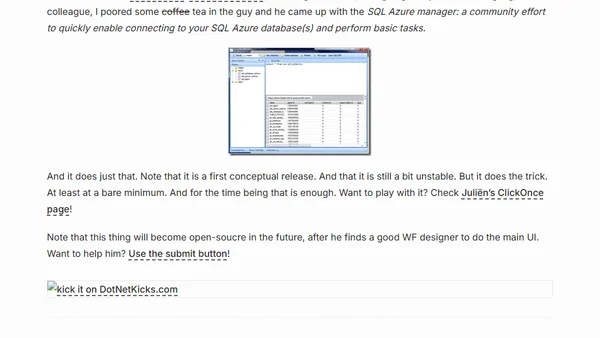 SQL Azure Manager