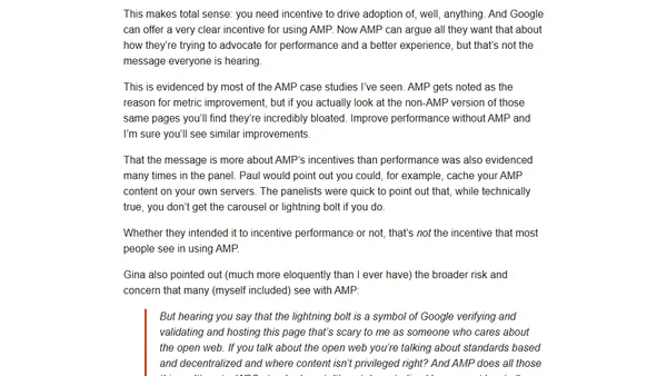 AMP and the Web