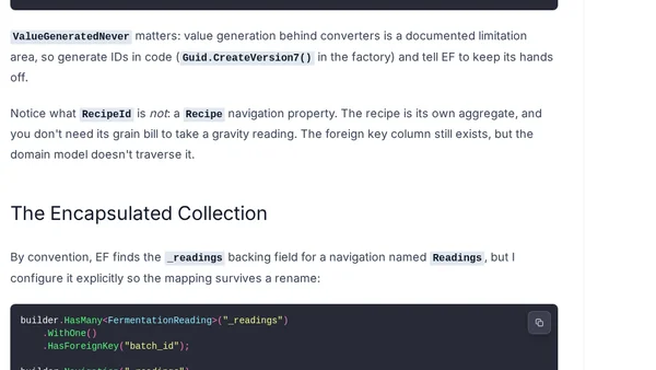 Persisting a Rich Domain Model With EF Core