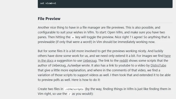 Terminal file managers and my vifm setup