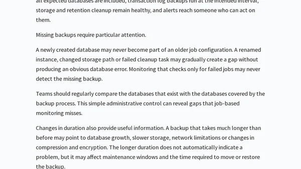 SQL Server Backup Strategy: Why Successful Backups Are Not Enough