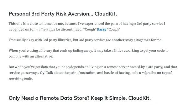 The Case for CloudKit
