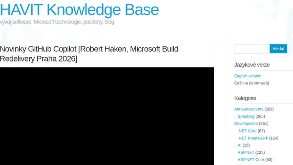 Novinky GitHub Copilot [Robert Haken, Microsoft Build Redelivery Praha 2026]