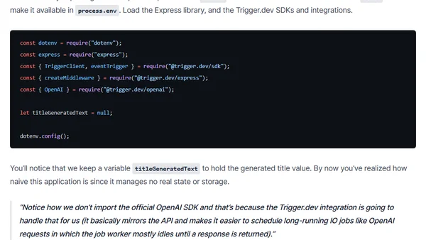 Generating presentation titles using OpenAI background jobs with Node.js, Express and Trigger.dev
