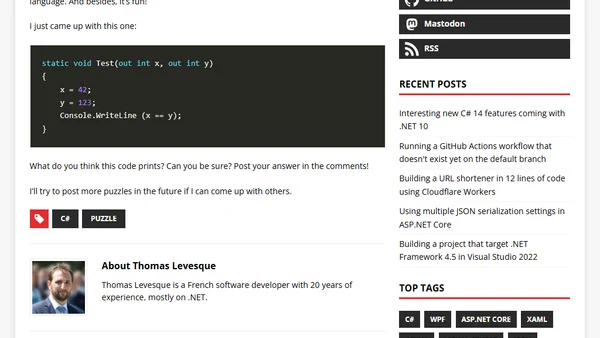 C# Puzzle 1
