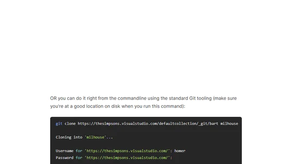 Create New Folder Hierarchies For TFS Projects using Git SCM