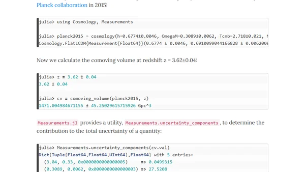 Cosmology.jl now integrates Unitful.jl