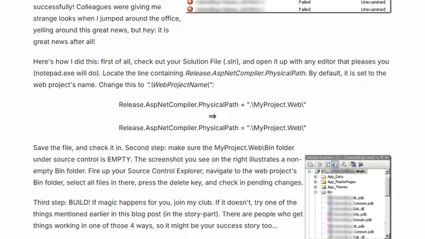 TFS Team Build and ASP.NET websites