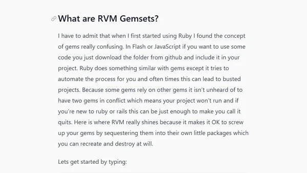 A Basic RVM Tutorial for Rails 3