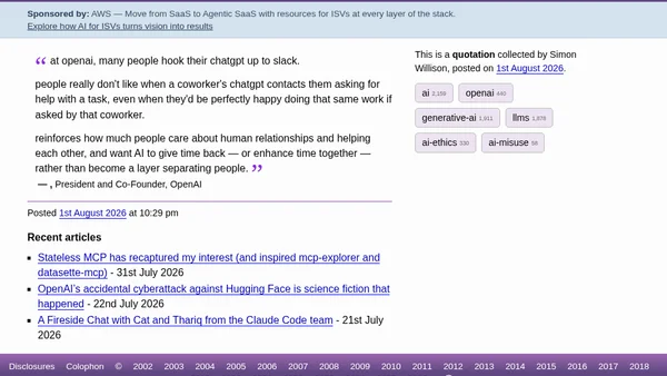 Quoting Greg Brockman